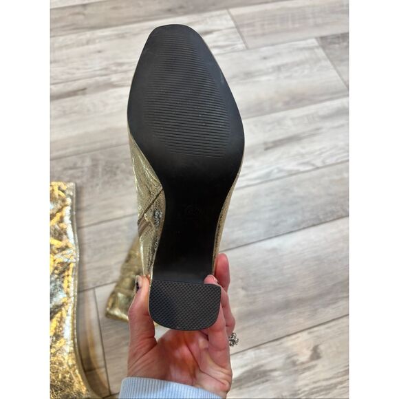 A New Day Gold Diva Stovepipe Tall knee Boots Size 6.5 - Picture 11 of 12